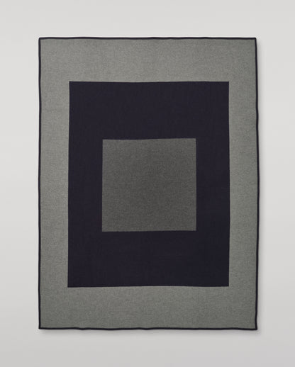 Johnstons of Elgin 100% Cashmere Blanket in Earth Mineral, Navy & Grey TA000683RU7766ONE