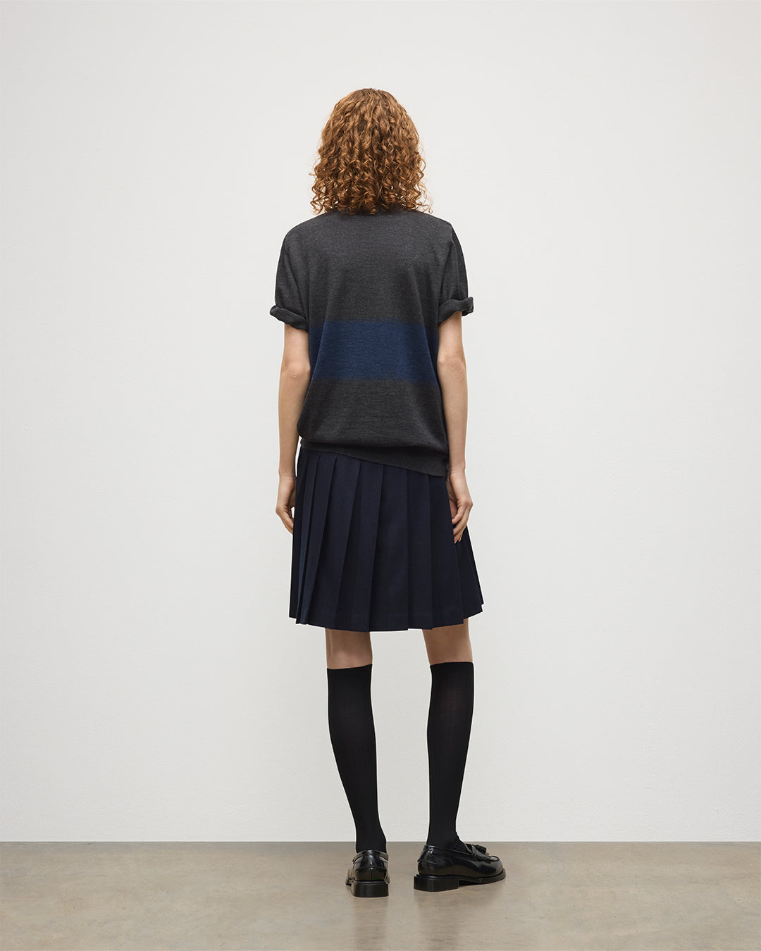 JOHNSTONS OF ELGIN LE KILT SHORT NAVY & BLACK KILT TB000845RU7752