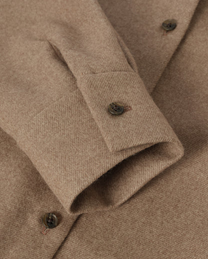 JOHNSTONS OF ELGIN WOMENS ETAIN WOOL CASHMERE GRANDAD SHIRT 90% WOOL, 10% CASHMERE TB000857RU7880