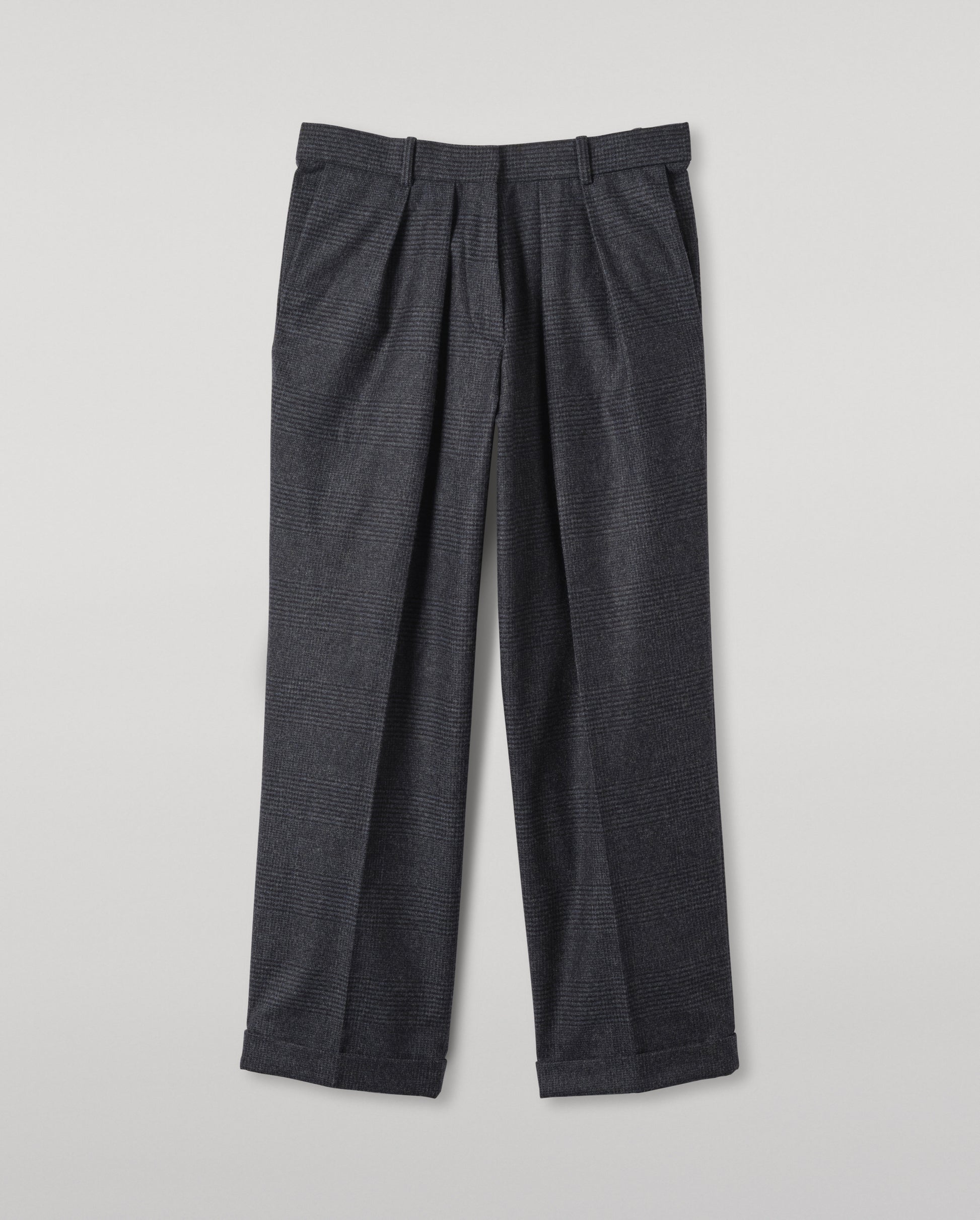 JOHNSTONS OF ELGIN WOMENS MACARA WOOL CM PLEATED TROUSERS 90% WOOL, 10% CASHMERE TB000858RU7850