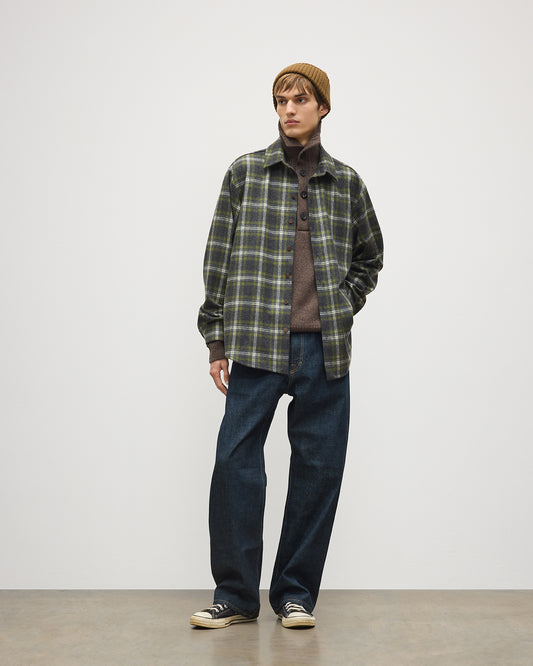 JOHNSTONS OF ELGIN MENS CAPERCAILLIE WOOL CM OVERSHIRT 90% WOOL, 10% CASHMERE TB000859RU7843