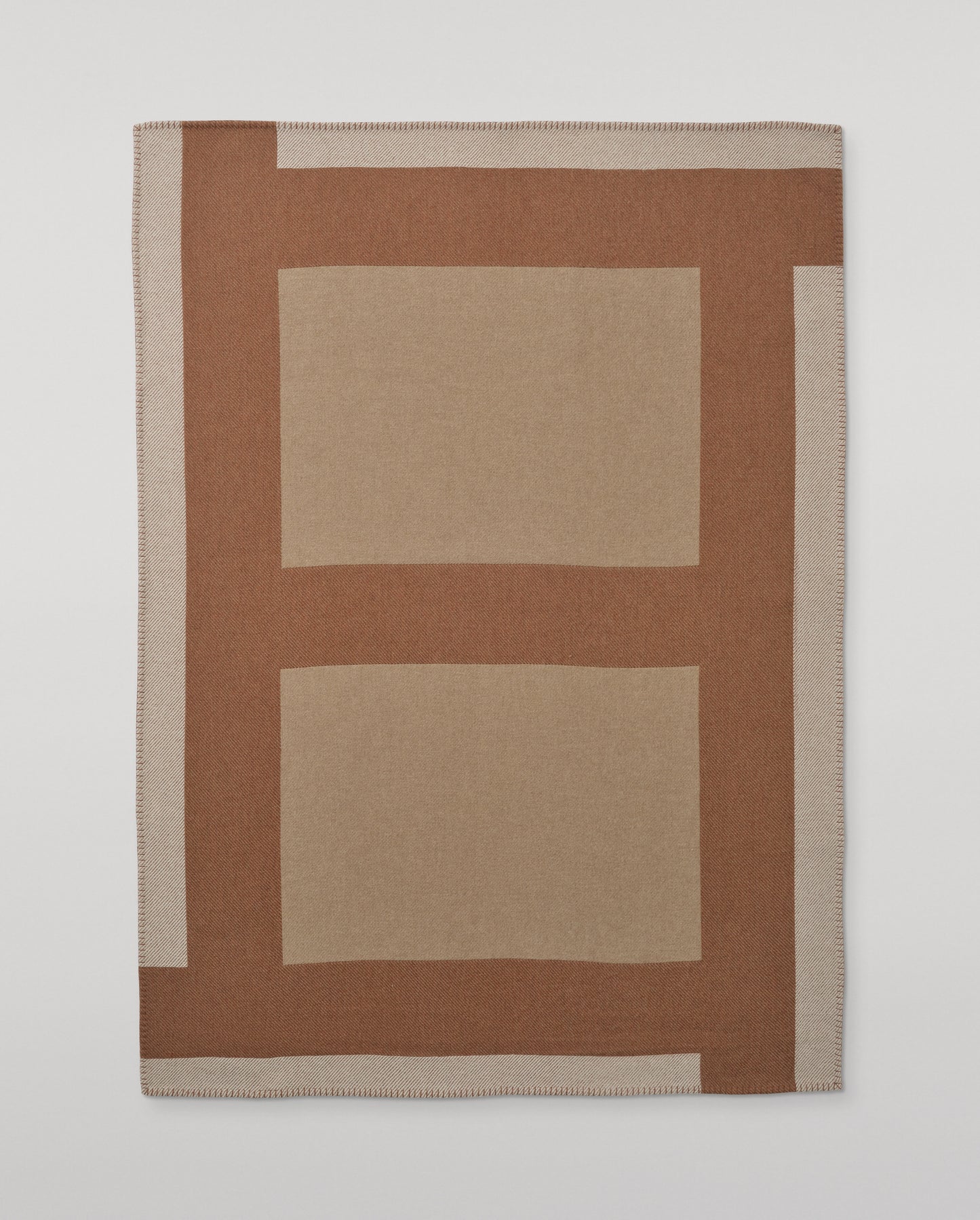 Johnstons of Elgin Geometric Throw in 66% Wool 34% Cashmere, in Contemporary Neutral, Brown and Beige, TB000847RU7764ONE