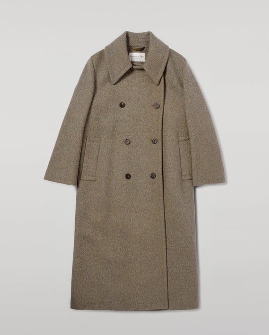 Johnstons of Elgin Women's Tailoring Partridge Tweed Herringbone The Great Coat TD000438RU7671