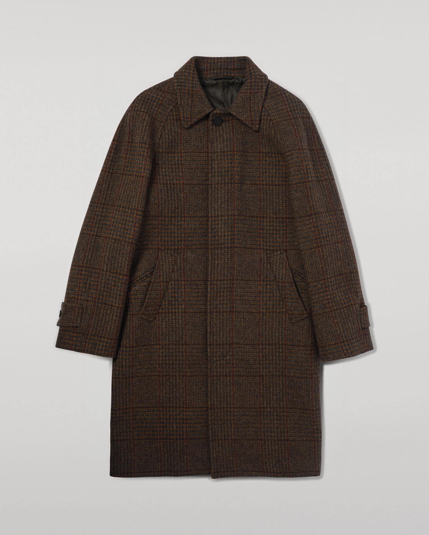 Johnstons of Elgin Men's Tailoring Moorland Glen Urquhart Check The Balmacaan' Coat TD000475RU7677