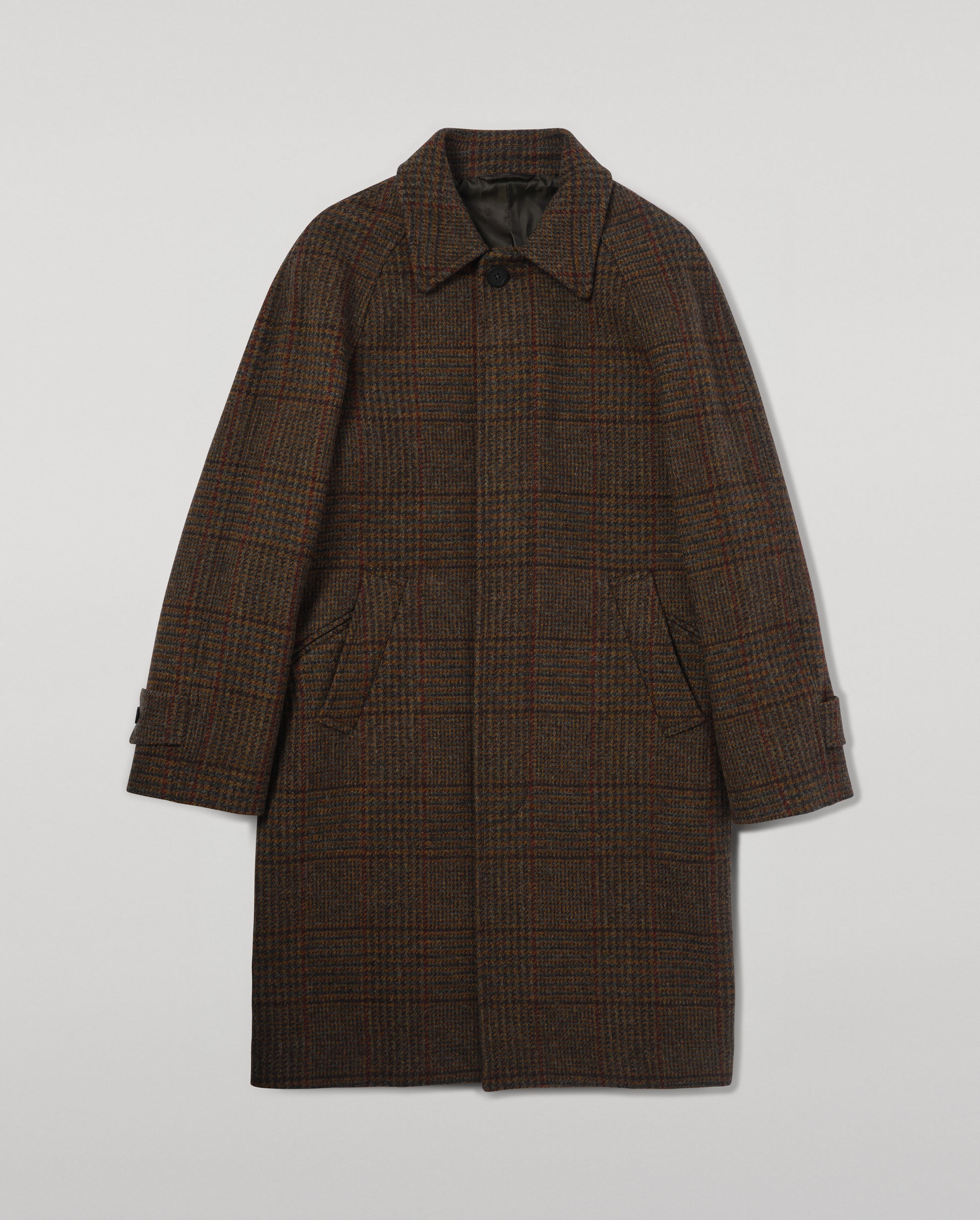 Johnstons of Elgin Men's Tailoring Moorland Glen Urquhart Check The Balmacaan' Coat TD000475RU7677