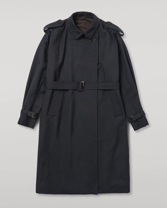 JOHNSTONS OF ELGIN WOMENS THREAVE WOOL TRENCH COAT 100% WOOL TD000525RU7840