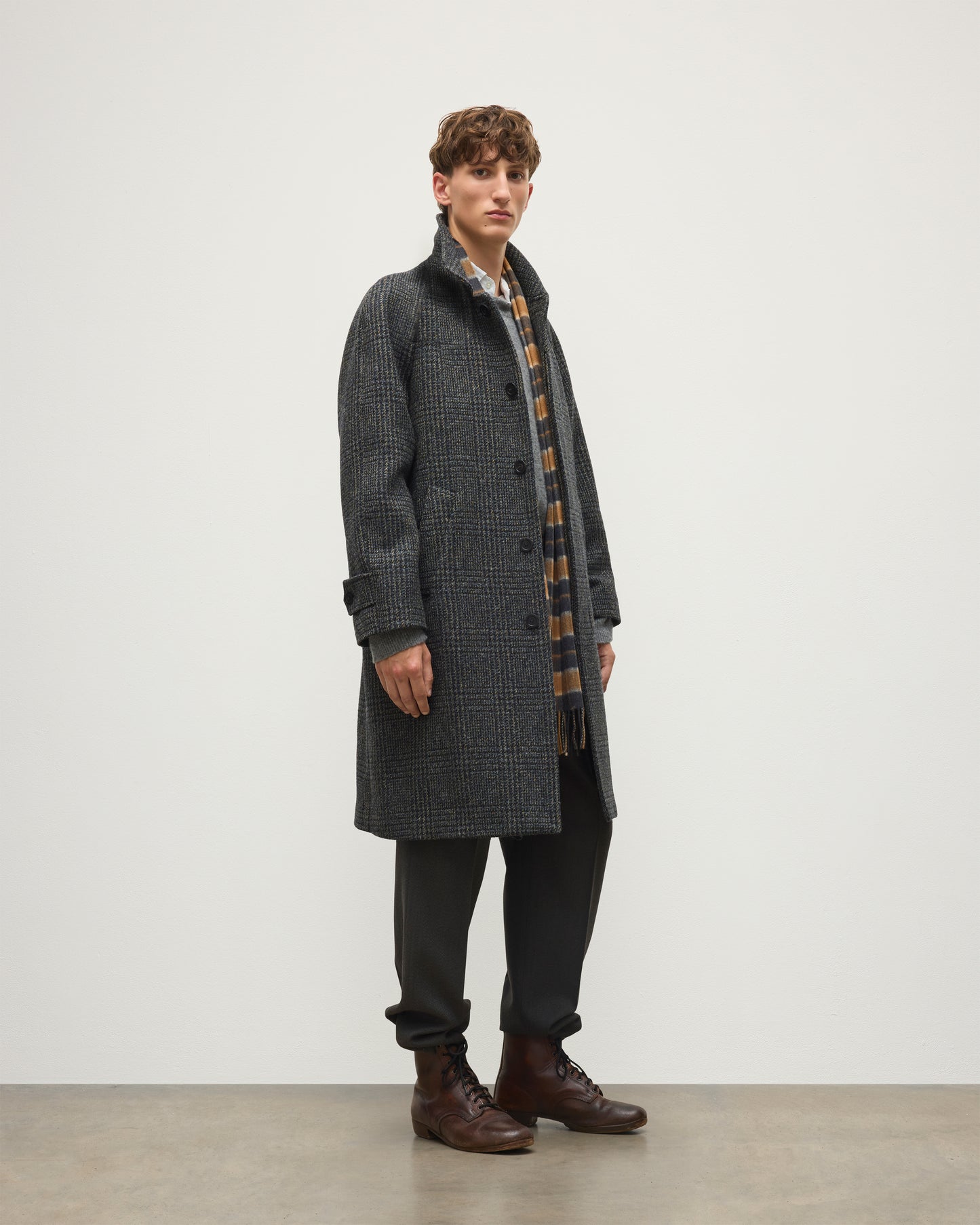 JOHNSTONS OF ELGIN MENS WOOL BALMACCAN 100% WOOL TD000545RU7854