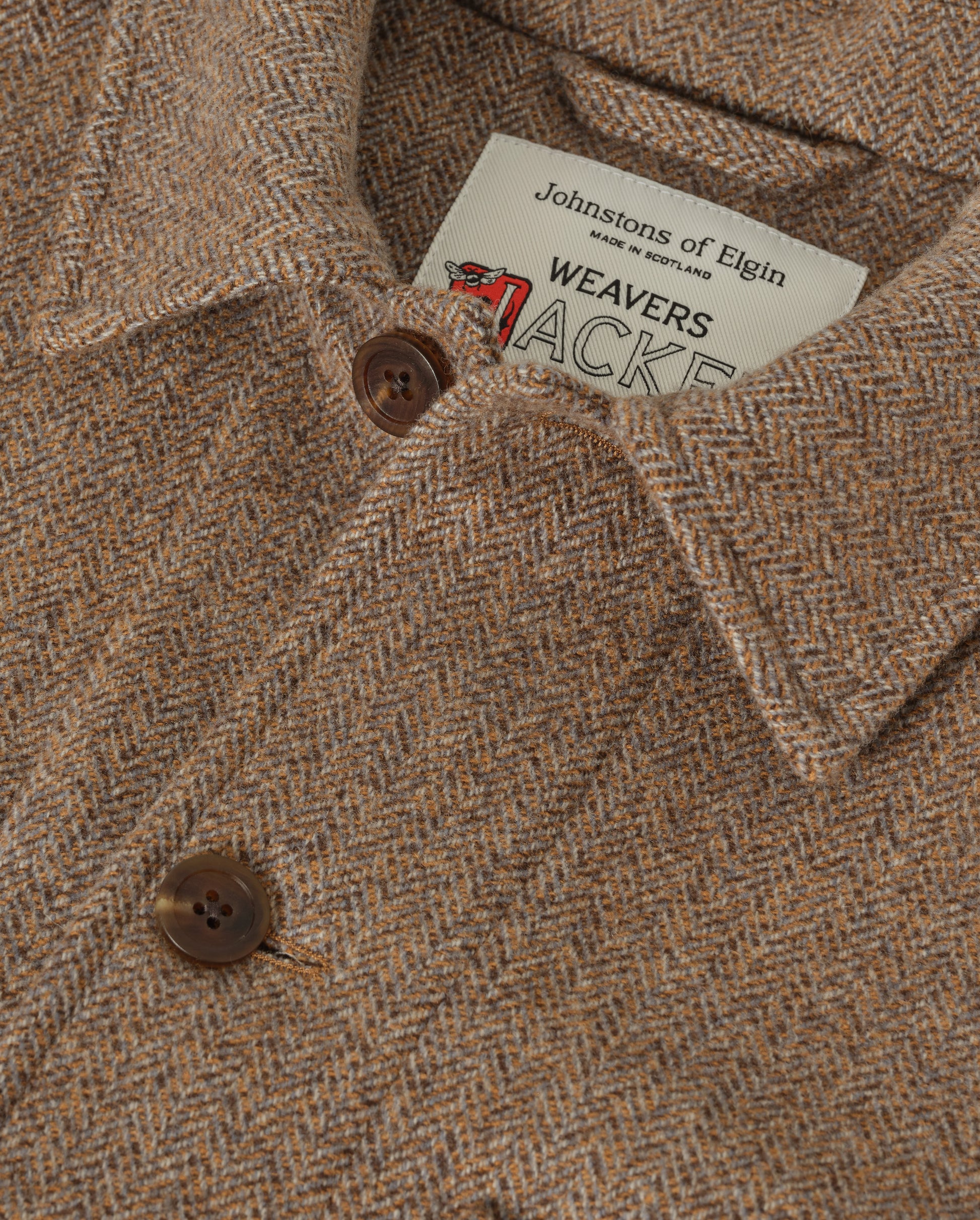 JOHNSTONS OF ELGIN MENS WOOL WEAVERS JACKET 100% WOOL TD000546RU7861
