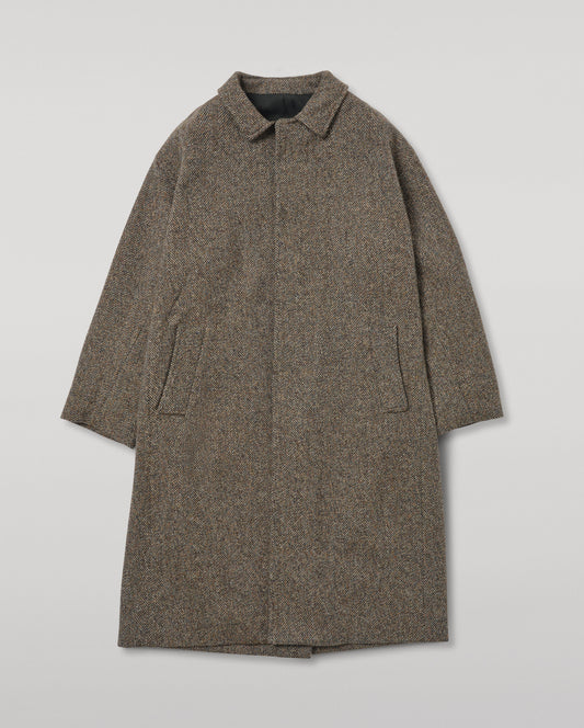JOHNSTONS OF ELGIN MENS BRODIE WOOL CAR COAT BLUE MARL 100% WOOL UD000542RU7856