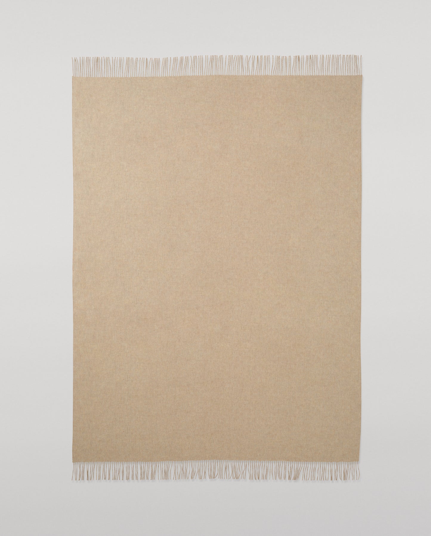 Johnstons of Elgin Interiors Collection Otter & Oatmeal Reversible Cashmere Throw on a grey background  WA000013RU7622ONE