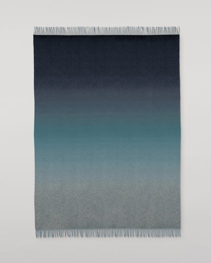 Johnstons of Elgin Umbra 100% Cashmere Blanket in Scapa Ombre Blue WA002665RU7770ONE