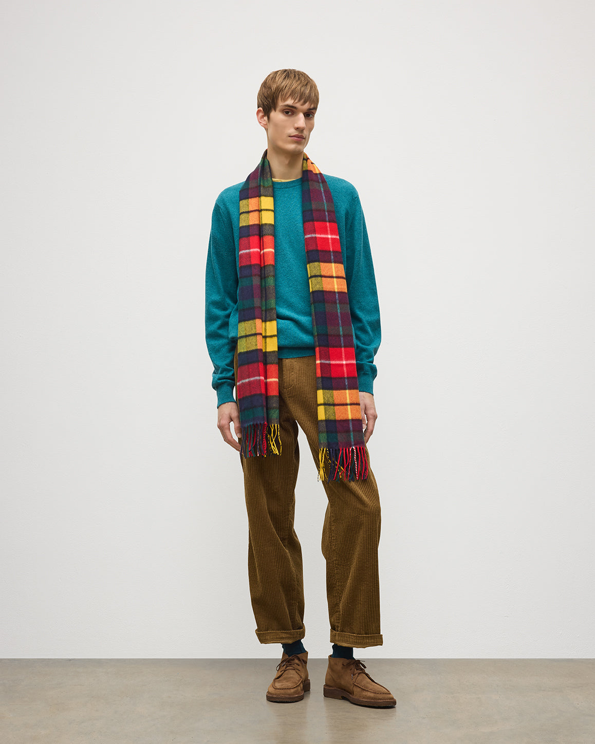Johnstons of Elgin AW25 Woven Accessories Buchanan Buchanan Tartan Wide Cashmere Scarf WA000057KU0310ONE