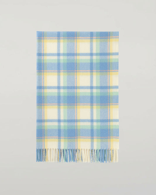 Johnstons of Elgin Baby Blanket Collection Blue Green Check Cashmere Baby Blanket WA001954RU7474ONE