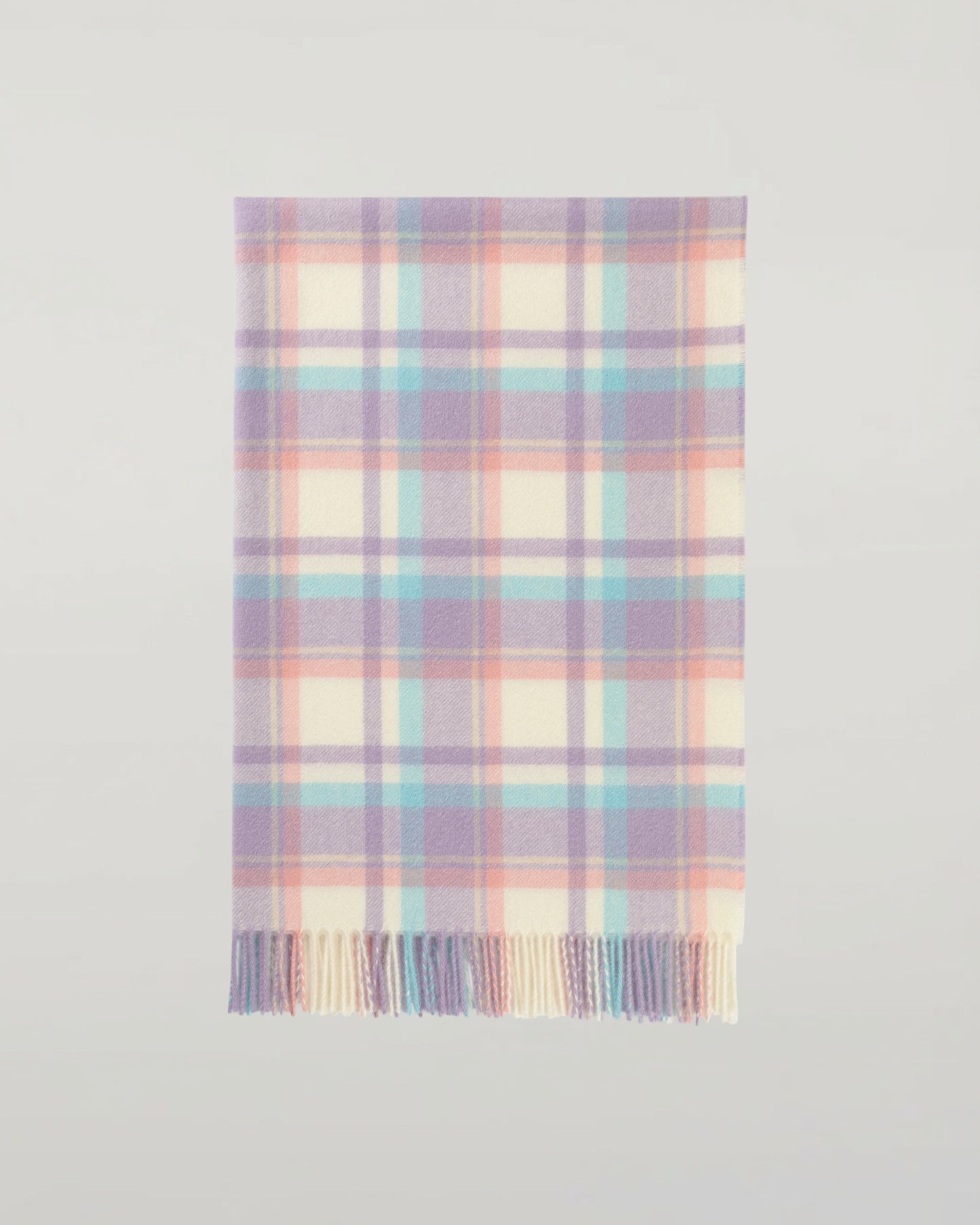 Johnstons of Elgin Baby Blanket Collection Lilac Pink Check Cashmere Baby Blanket WA001954RU7475ONE