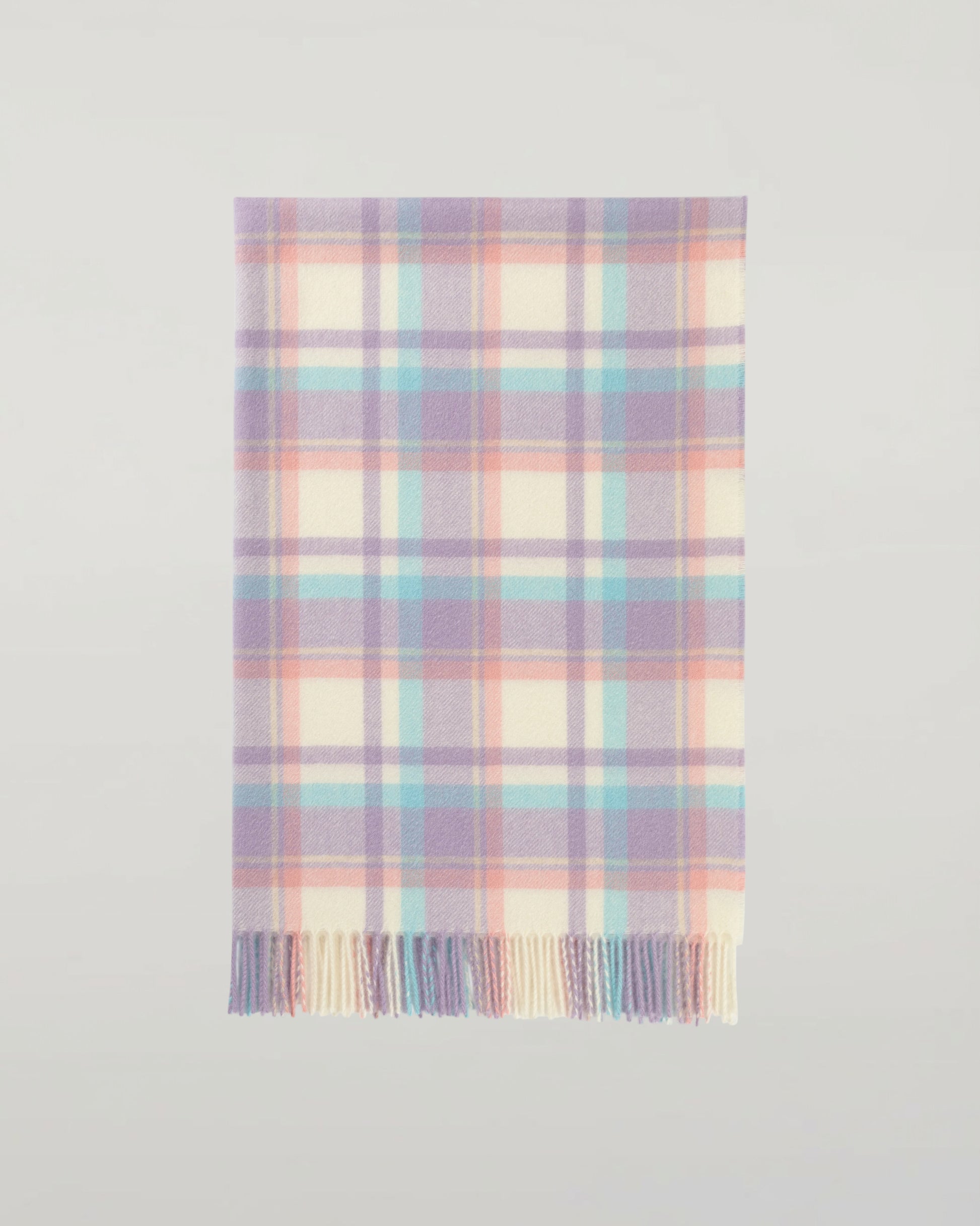 Johnstons of Elgin Baby Blanket Collection Lilac Pink Check Cashmere Baby Blanket WA001954RU7475ONE