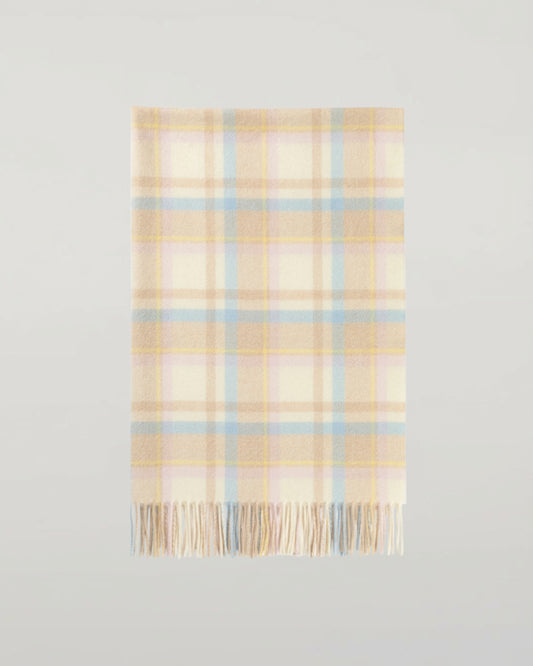 Johnstons of Elgin 2024 Baby Blanket Collection Natural Check Cashmere Baby Blanket WA001954RU7476ONE