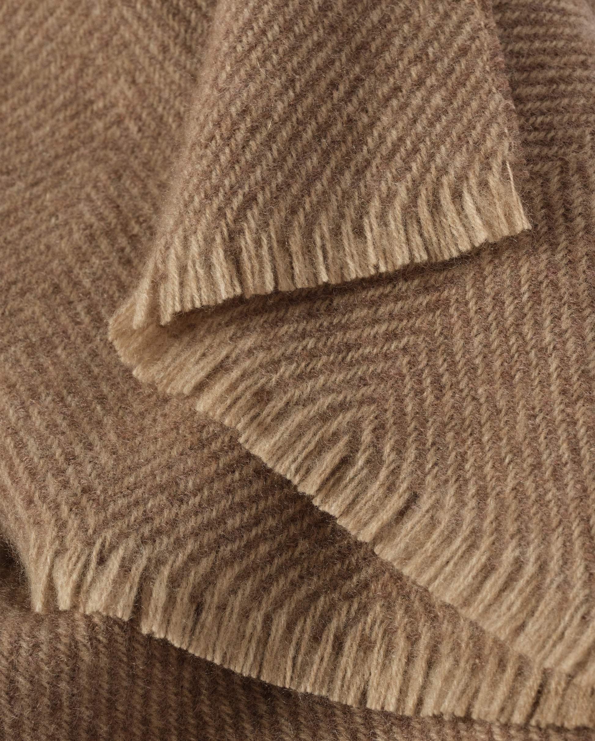 Johnstons of Elgin Mountain Twill Cashmere Blanket in Natural WA002639RU7756ONE