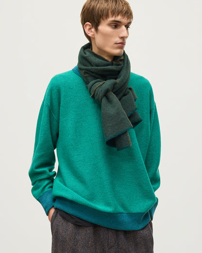 JOHNSTONS OF ELGIN CASHMERE MOUNTAIN TWILL SCARF GREEN 100% CASHMERE WA002645RU7806ONE