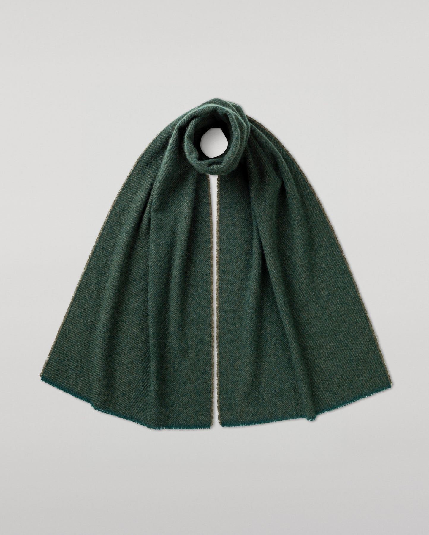 JOHNSTONS OF ELGIN CASHMERE MOUNTAIN TWILL SCARF GREEN 100% CASHMERE WA002645RU7806ONE