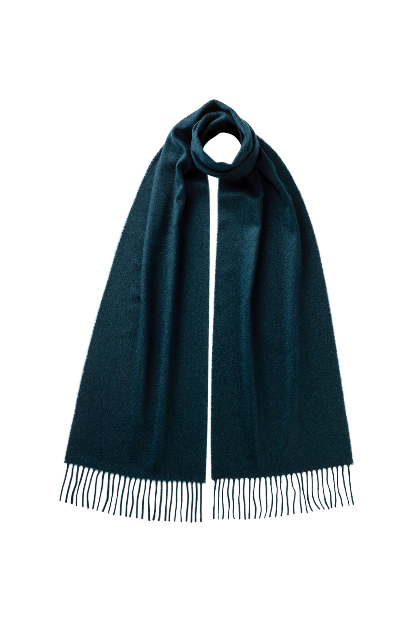 Johnstons of Elgin AW25 Woven Accessories Bottle Green Bottle Cashmere Scarf WA000016SC7319ONE