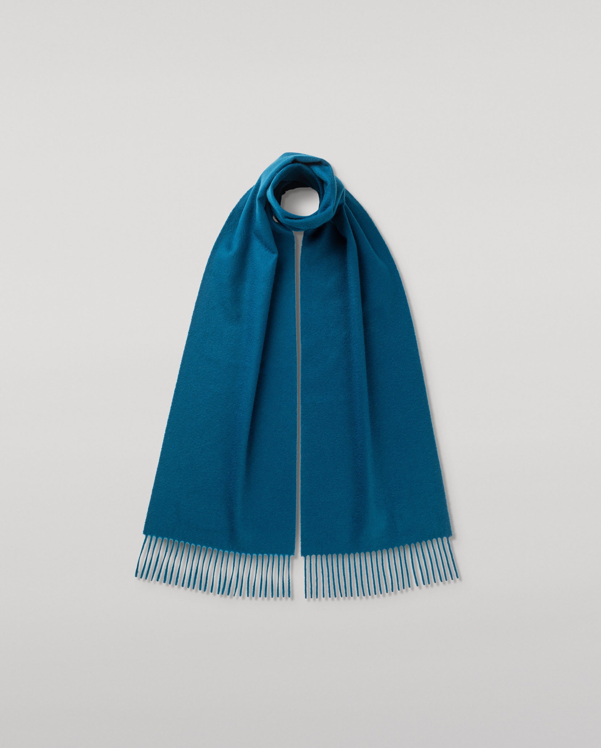 JOHNSTONS OF ELGIN CLASSIC CASHMERE SCARF BLUE 100% CASHMERE WA000016SD5123ONE