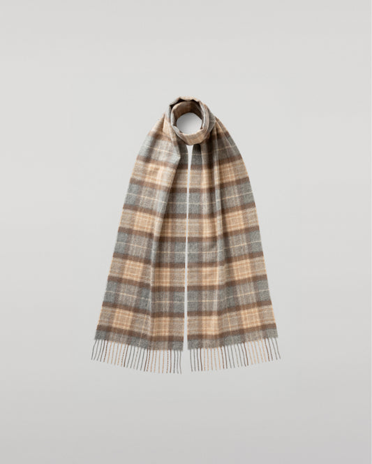 Johnstons of Elgin Woven Accessories Natural MacKellar Natural MacKellar Tartan Cashmere Scarf WA000016KU0542N/A