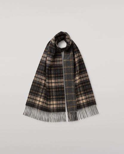 JOHNSTONS OF ELGIN CASHMERE CONTRAST REVERSIBLE SCARF 100% CASHMERE WA000020RU7795ONE