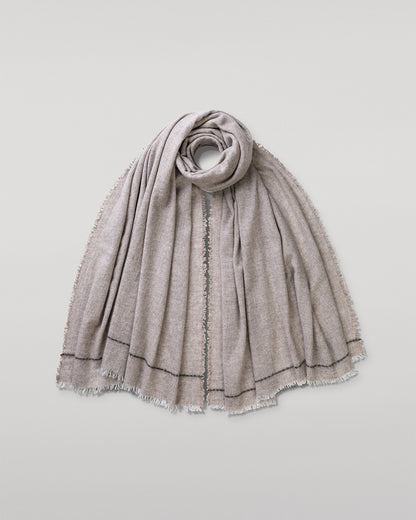 JOHNSTONS OF ELGIN USAN SEMI PLAIN SCARF NATURAL 100% CASHMERE WA002550RU7719ONE