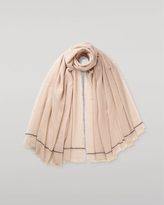 JOHNSTONS OF ELGIN CASHMERE USAN SEMI PLAIN SCARF PINK 100% CASHMERE WA002550RU7758ONE