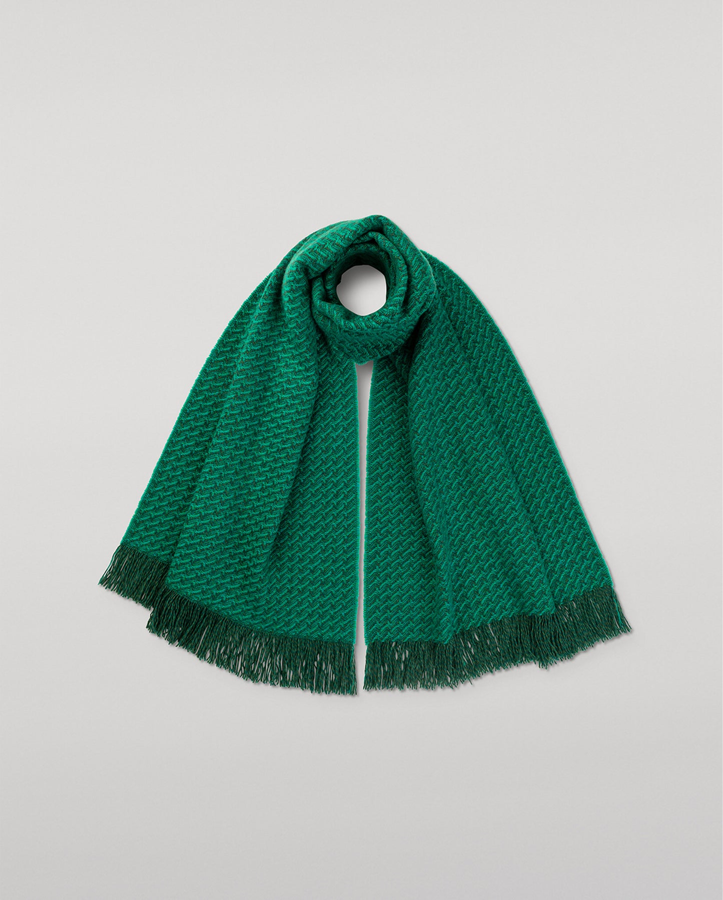 JOHNSTONS OF ELGIN CASHMERE YARROW SCARF GREEN 100% CASHMERE WA002618RU7800ONE