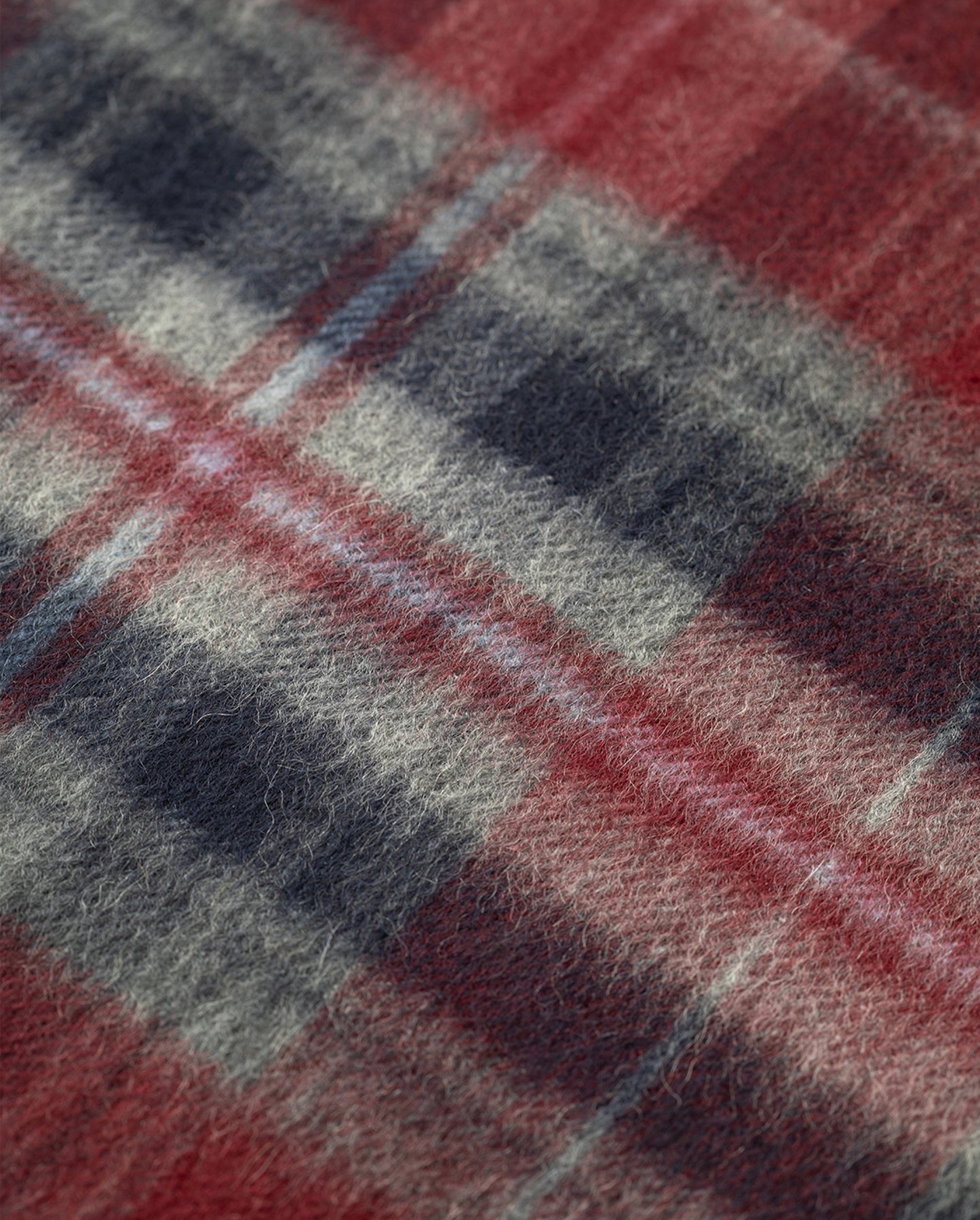 JOHNSTONS OF ELGIN CASHMERE VINTAGE CHECK SCARF DARK RED 100% CASHMERE WA002634RU7779ONE