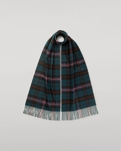 JOHNSTONS OF ELGIN CASHMERE PLAID SCARF BOTTLE GREEN 100% CASHMERE WA002634RU7790ONE