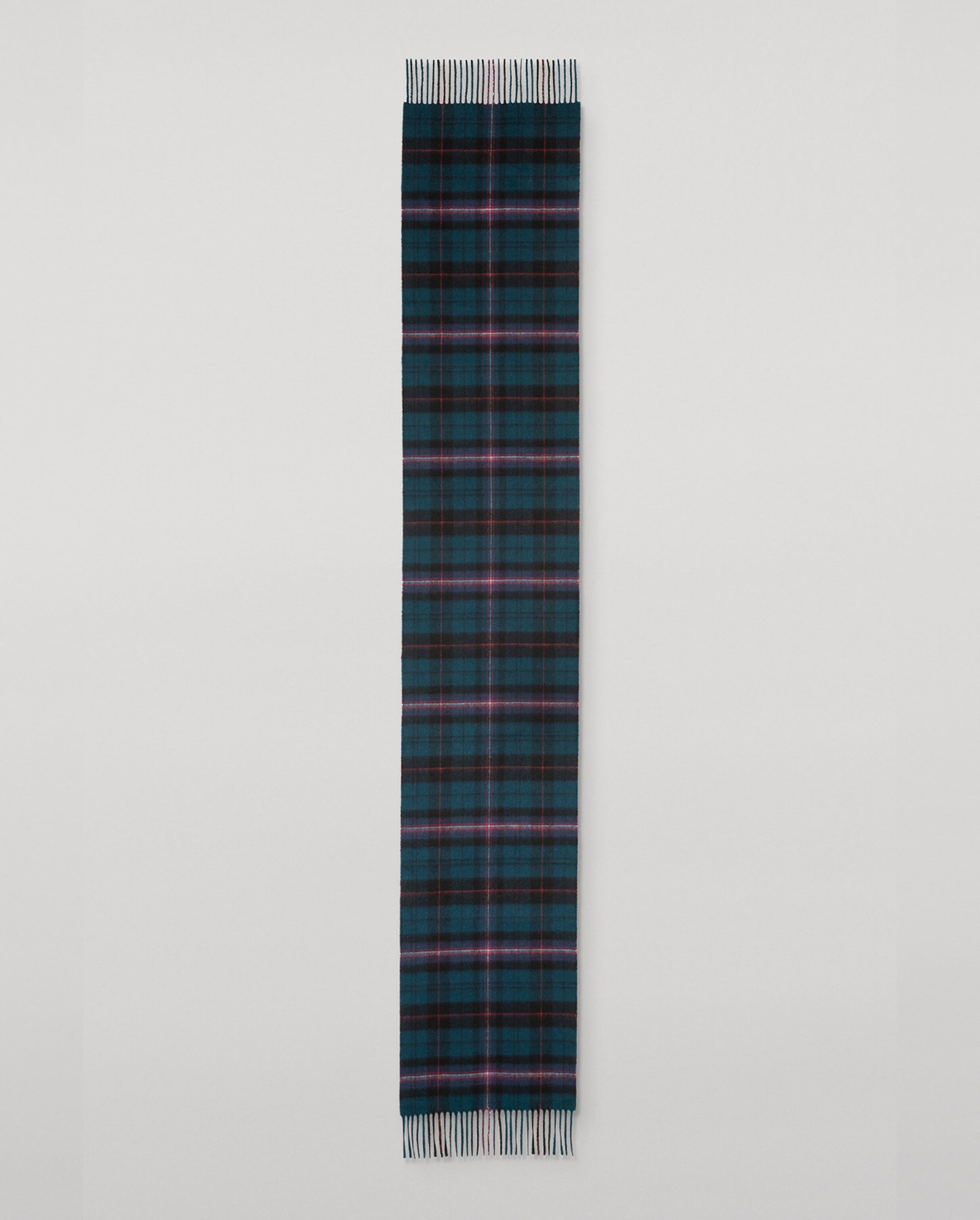 JOHNSTONS OF ELGIN CASHMERE PLAID SCARF BOTTLE GREEN 100% CASHMERE WA002634RU7790ONE