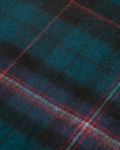 JOHNSTONS OF ELGIN CASHMERE PLAID SCARF BOTTLE GREEN 100% CASHMERE WA002634RU7790ONE