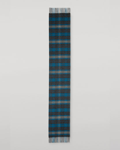 JOHNSTONS OF ELGIN CASHMERE PLAID SCARF DARK GREY 100% CASHMERE WA002634RU7791ONE