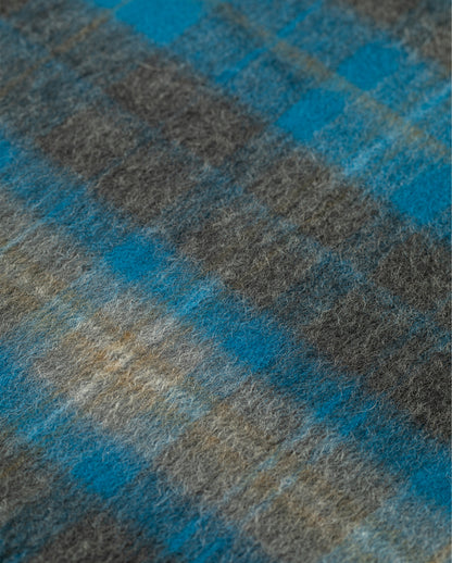 JOHNSTONS OF ELGIN CASHMERE PLAID SCARF DARK GREY 100% CASHMERE WA002634RU7791ONE