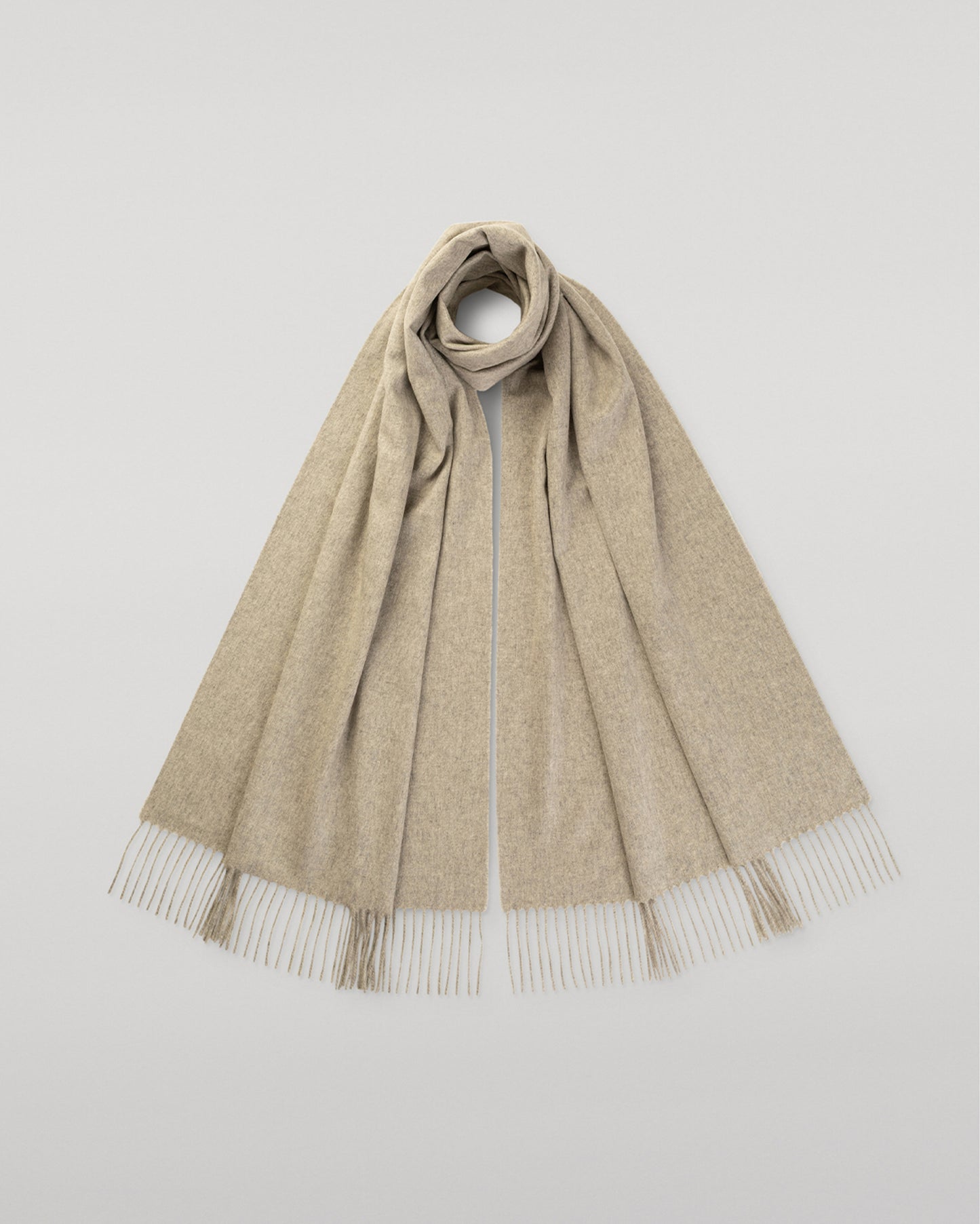 JOHNSTONS OF ELGIN CASHMERE CAPSULE SCARF GREY 50% CASHMERE, 50% RECYCLED CASHMERE WA002655RU7815ONE