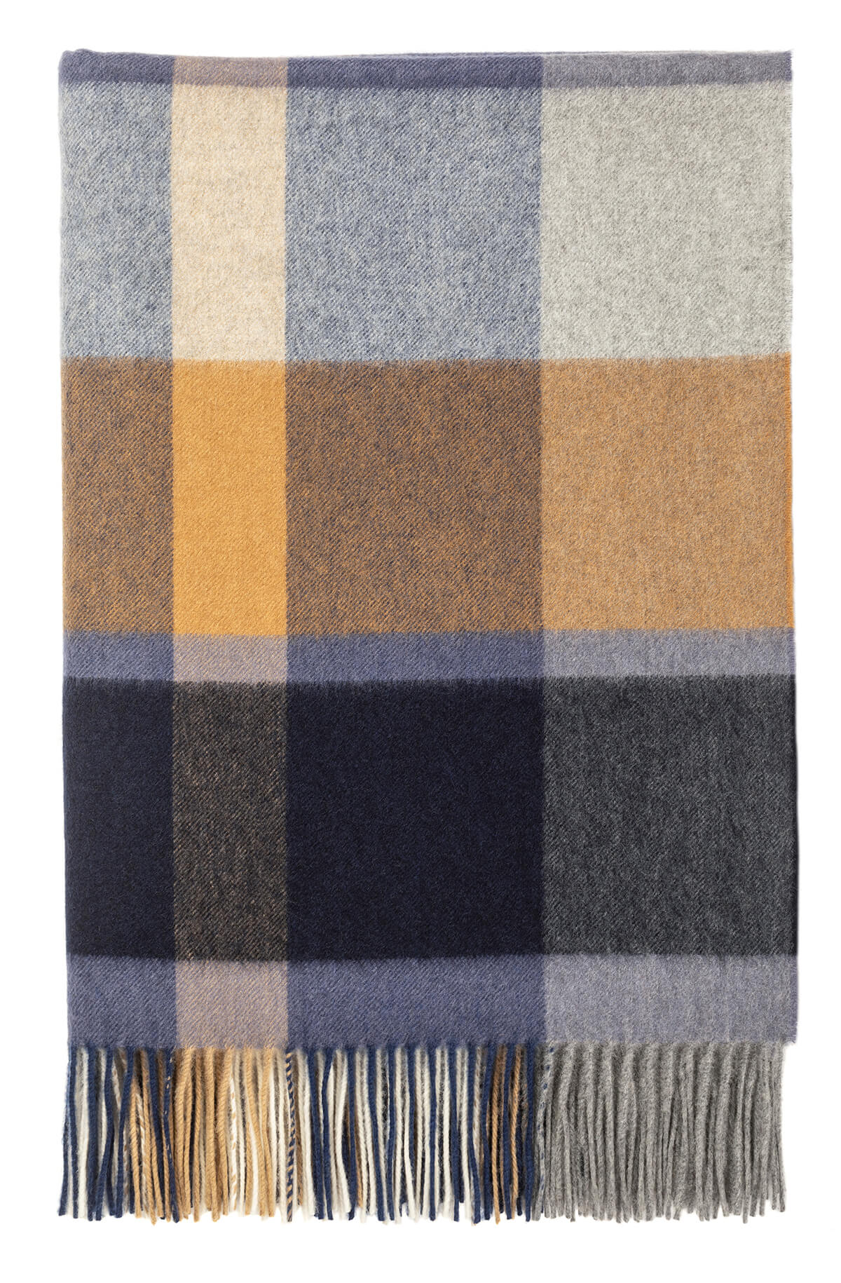 Johnstons of Elgin’s House Check Cashmere Throw on white background