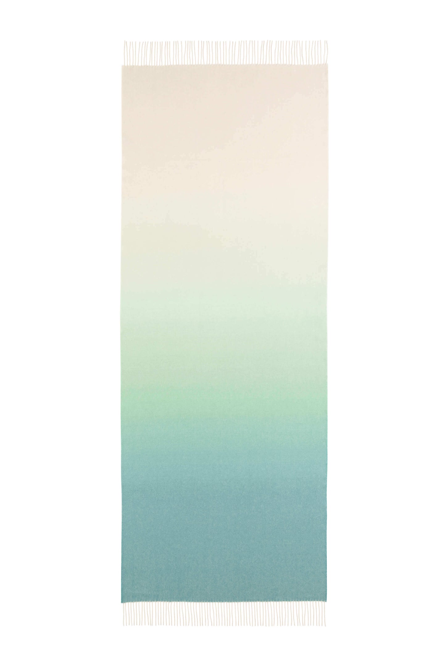 Johnstons of Elgin SS25 Accessories Green & White Ombré Cashmere Stole WAC00056RU7612ONE
