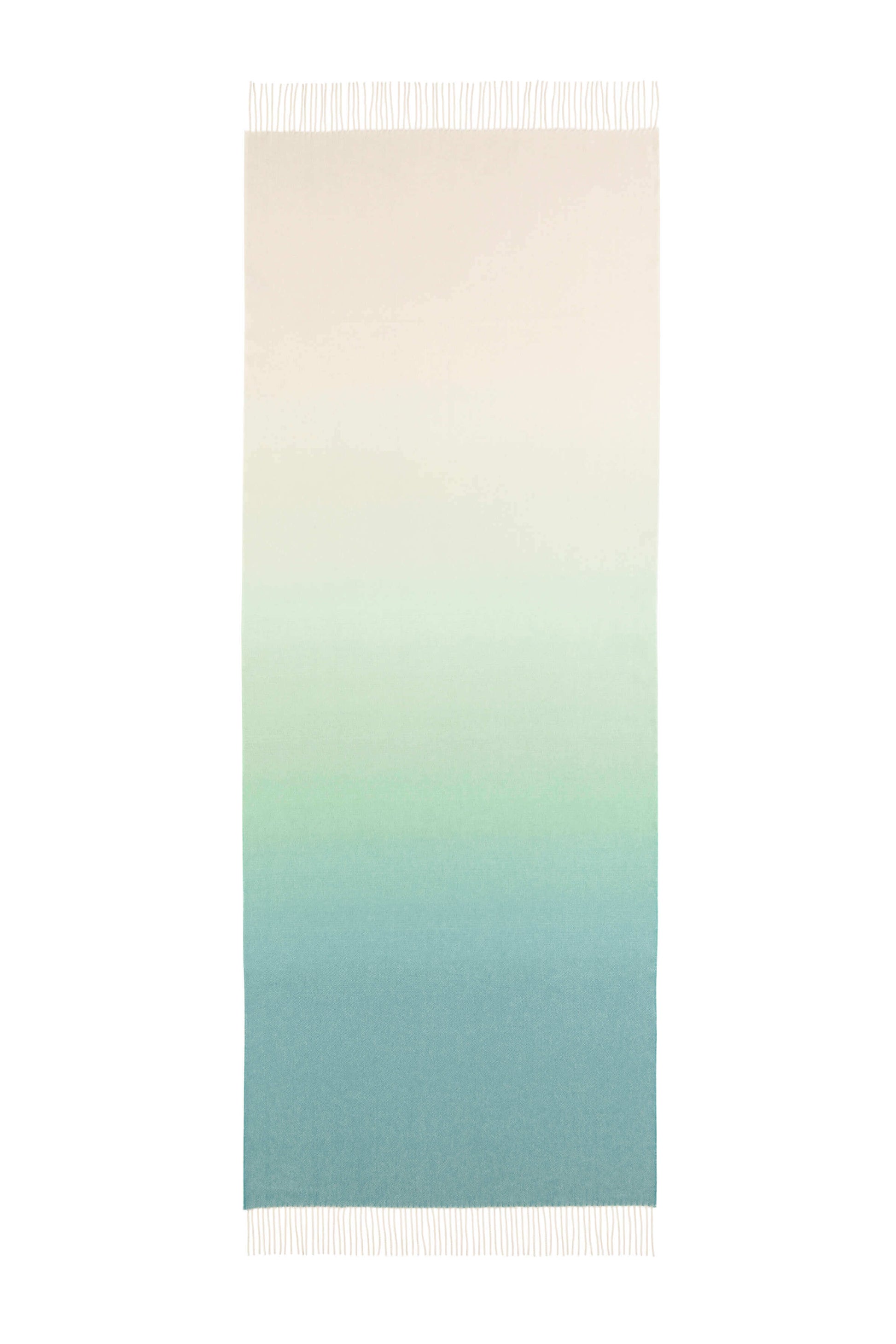 Johnstons of Elgin SS25 Accessories Green & White Ombré Cashmere Stole WAC00056RU7612ONE