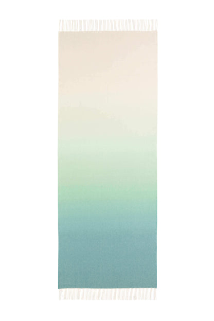 Johnstons of Elgin SS25 Accessories Green & White Ombré Cashmere Stole WAC00056RU7612ONE