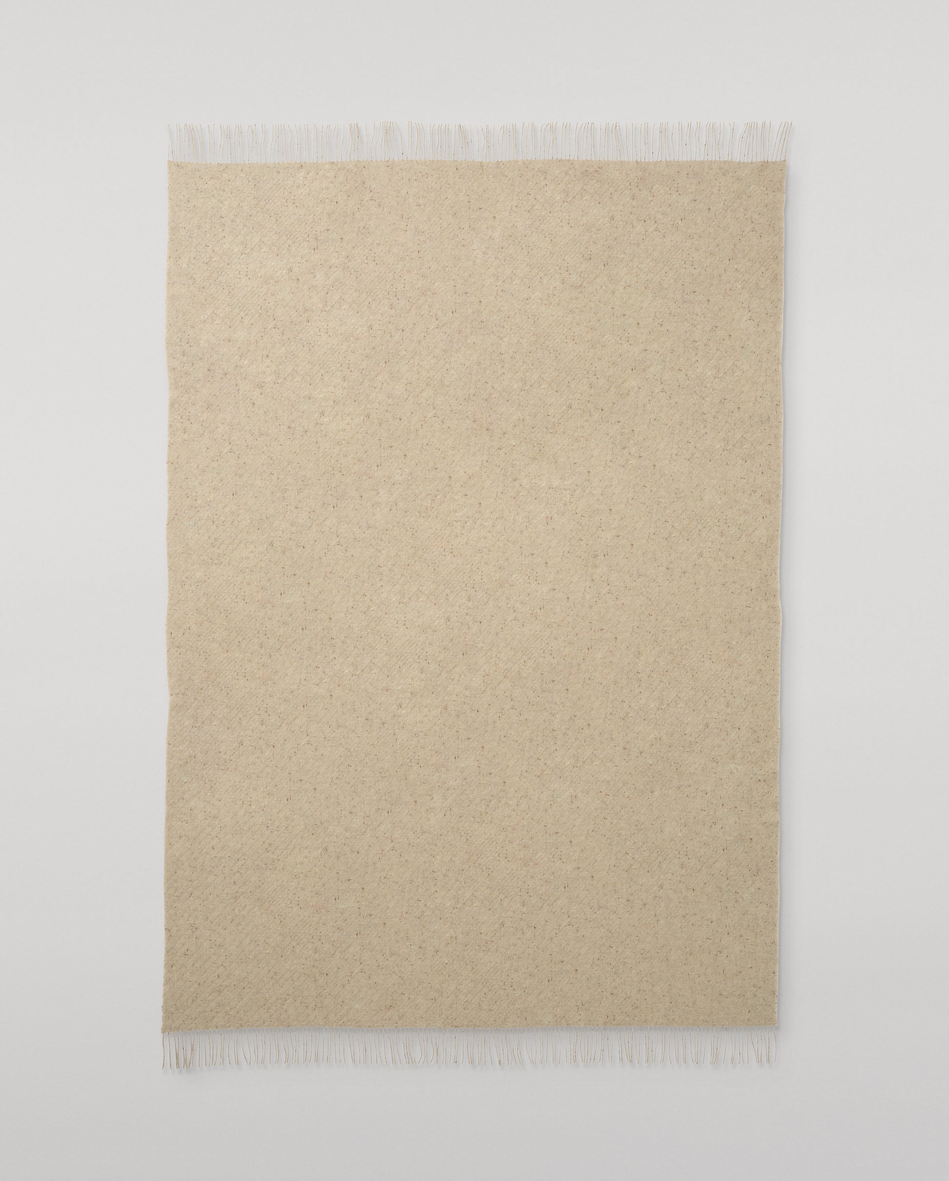 Johnstons of Elgin Lofty Twill Cashmere Blanket in Natural WAC02308RU7655ONE