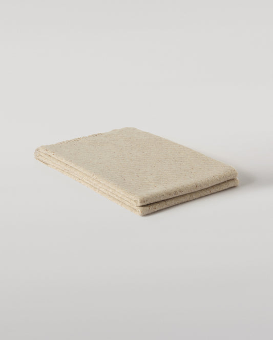 Johnstons of Elgin Lofty Twill Cashmere Blanket in Natural WAC02308RU7655ONE