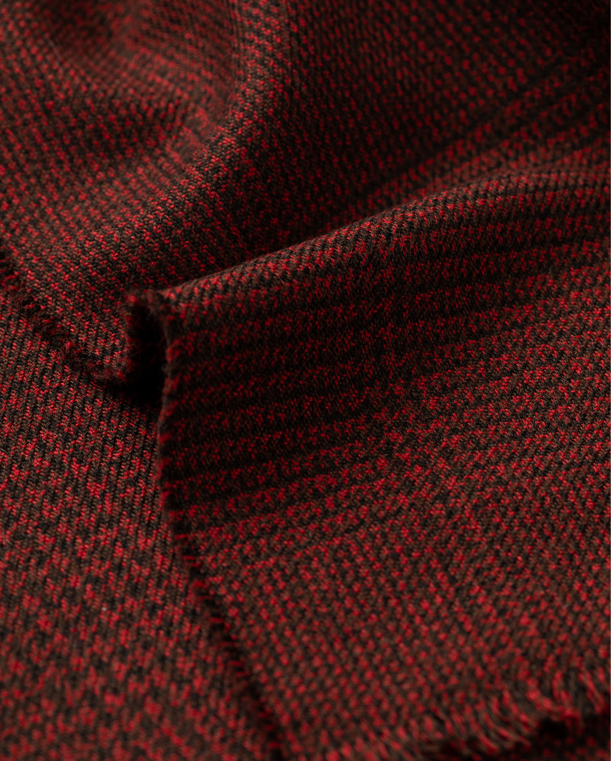 JOHNSTONS OF ELGIN TWEED SCARF RED 53% WOOL 47% CASHMERE WB002946RU7821ONE