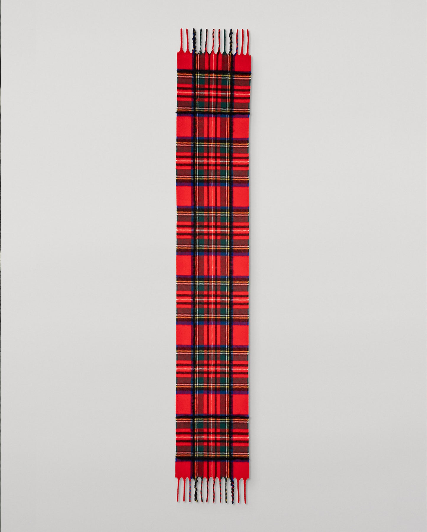 JOHNSTONS OF ELGIN MACH TARTAN SCARF DARK RED 95% WOOL 4% CASHMERE 1% SILK WB002970RU7831ONE